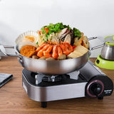 CookSteel Master – Edelstahl Saucen- & Paellapfanne mit Profi-Griff