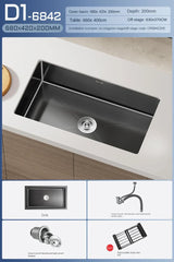 Einbauküchenspüle Schwarzfluss Eleganza – Edelstahl