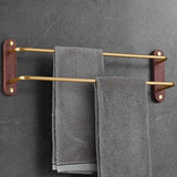 Exklusiver Doppel-Handtuchhalter | 50–60 cm | Gebürstetes Aluminium