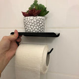 KomfortAblage Wandhalter für Toilettenpapier mit praktischer Auflage