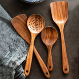 NatureChef Deluxe – Premium Holz-Kochutensilien-Set mit Stilvollem Aufbewahrungsbehälter