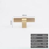 LineaLux Gold – Premium Möbelgriff aus Massivmessing in Antik & Gebürstetem Gold