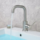 Elegante Einhebelarmatur mit Rundauslauf und Drehfunktion in Schwarznickel