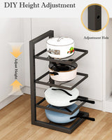 CookMaster Flex – Verstellbarer Topf- und Pfannen-Organizer aus Edelstahl