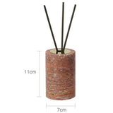 NatursteinGlanz Badaccessoire-Set aus rotem Travertin