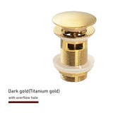 Premium Push-Down-Waschtischablauf | Messing | 11 Farbvarianten | Mit oder ohne Überlauf