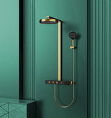 ThermoThermostat-Duschanlage mit Regenbrause und verdeckter Installation – Elegante Badlösung in Gold oder Roségoldtat-Duschanlage mit Regenbrause und verdeckter Installation – Elegante Badlösung in Gold oder Roségold