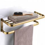 KaiserBronze Antik Messing Bad-Set – 5-teiliges Badezimmer Zubehör mit WC-Bürstenhalter