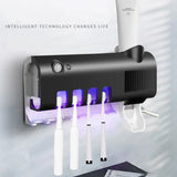 HygieniLux UV-Zahnbürstenhalter mit Zahnpastaspender