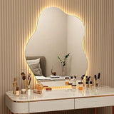 LumaForm LED-Designer-Wandspiegel – Skandinavischer Minimalismus mit Unregelmäßiger Form für Bad, Schlafzimmer & Wohnzimmer