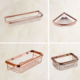 Roselux AuraShelf – Premium Duschablage aus Messing in Poliertem Roségold