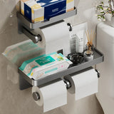 KomfortAblage Wandhalter für Toilettenpapier mit praktischer Auflage