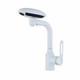 Moderne Waschbeckenarmatur mit Wasserfallfunktion und vier Wasserstrahlmodi