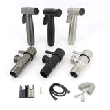 AquaJet Pro Hand-Bidetdusche in Schwarz-Grau-Silber
