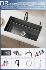 Einbauküchenspüle Schwarzfluss Eleganza – Edelstahl