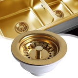 Aurumin Edelstahl Abflusssieb in Goldoptik