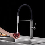 Aurivella FlexFlow 360° Küchenarmatur – Premium Messing mit Pull-Out Brause & Gold-Finish