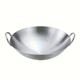 SteelWok Pro Max – Großer Edelstahl-Wok mit Doppelgriffen für Profi-Küche