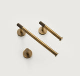 BronzeLine Badezimmer Set Messing – Antik Design Wandaccessoires | Handtuchhalter & Haken | Stilvolle Badorganisation