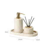 NaturaVero Travertin Badaccessoire-Set