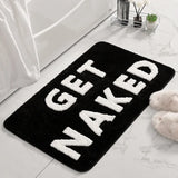 NudeCloud Comfort – Fluffy Mikrofaser Badematte | Antirutsch | “Get Naked” Design