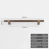 LineaLux Gold – Premium Möbelgriff aus Massivmessing in Antik & Gebürstetem Gold
