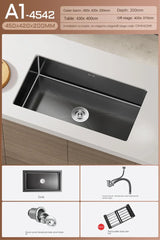 Einbauküchenspüle Schwarzfluss Eleganza – Edelstahl