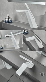 Schlichte Design-Waschtischarmatur mit Einhebelmischer