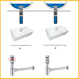 GeruchsBlock Messing-Ablaufgarnitur mit Druckverschluss und Siphon