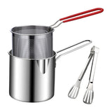 SumoFry – Japanisches Ölspar-Frittierpfannen-Set aus 304 Edelstahl mit Frittierkorb