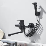 HydroFlex Pro Wandarmatur mit Brause – Drehbarer 360° Küchen- & Badmischer aus Edelstahl