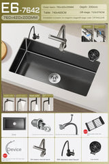 Einbauküchenspüle Schwarzfluss Eleganza – Edelstahl