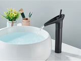 AntikFlow Waschtischarmatur Bronze – Wasserfall Wasserhahn Messing | Einhebel Mischer | Klassisches Badezimmer Highlight