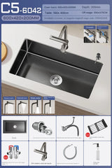 Einbauküchenspüle Schwarzfluss Eleganza – Edelstahl