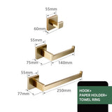 Luxor Badezimmer-Accessoire-Set | Edelstahl Gebürstet