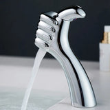 CascadeLuxe One – Wasserfall Waschtischarmatur | Massivmessing | Einhebelmischer mit Spa-Effekt