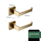 Luxor Badezimmer-Accessoire-Set | Edelstahl Gebürstet