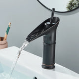 AntikFlow Waschtischarmatur Bronze – Wasserfall Wasserhahn Messing | Einhebel Mischer | Klassisches Badezimmer Highlight