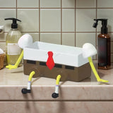 Küchen Spüle Ablaufkorb Wandhalter – Schwamm Organizer | Bürstenhalter mit Wasserablauf | Küchen Zubehör