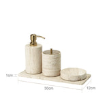 NaturaVero Travertin Badaccessoire-Set