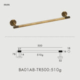 BronzeLine Badezimmer Set Messing – Antik Design Wandaccessoires | Handtuchhalter & Haken | Stilvolle Badorganisation