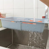 AquaSink Küchen Abtropfhalter – Verstellbarer Ablaufkorb Kunststoff | Obst & Gemüse Trockner | Multifunktionales Spülbecken Zubehör