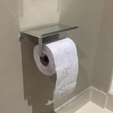 KomfortAblage Wandhalter für Toilettenpapier mit praktischer Auflage