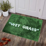 GreenMeadow Plush Fußmatte – Weiche „Wet Grass“-Optik
