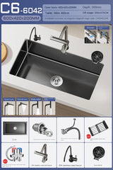 Einbauküchenspüle Schwarzfluss Eleganza – Edelstahl