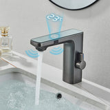 AquaSense Pro – Berührungslose Smart-Waschtischarmatur mit Digitalanzeige in Weiß