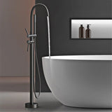NoirVanta DuoFlow Standarmatur – Schwarzer Premium Boden-Wasserhahn