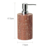 NatursteinGlanz Badaccessoire-Set aus rotem Travertin