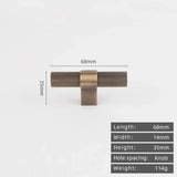 LineaLux Gold – Premium Möbelgriff aus Massivmessing in Antik & Gebürstetem Gold