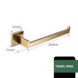 Luxor Badezimmer-Accessoire-Set | Edelstahl Gebürstet